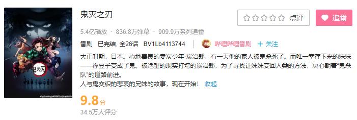 《鬼灭之刃》成超级爆款日漫：电影票房近10亿，游戏即将登场！